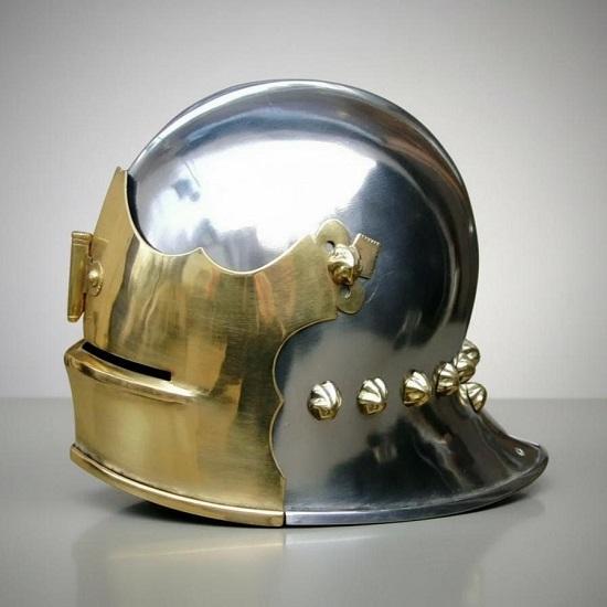 German Gothic Sallet, Medieval Helmet Wearable Knight Warrior Armor Helmet
