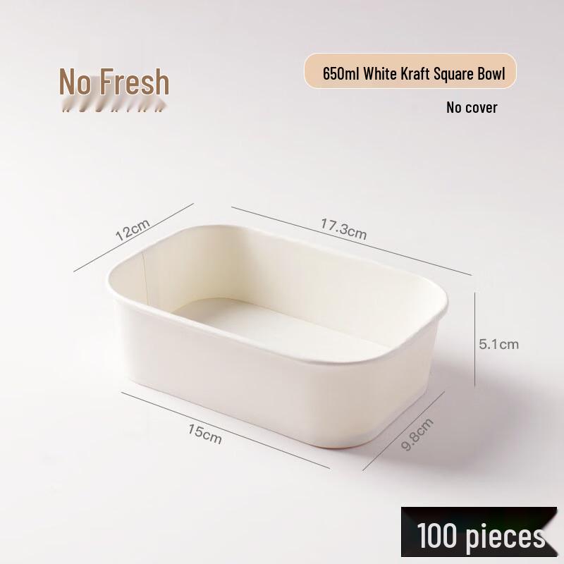 Nuoxian Food Grade Disposable Kraft Paper Lunch Boxes 650ml