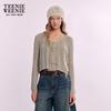 Teenie Weenie Women's Ballet Style Tie-Front Knit Cardigan
