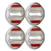 [JLMFC] Hiace Logo Included, Door Striker Cover, Door Lock Cover, Paste Type, Set of 4 (Red)
