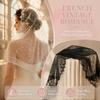 Vintage Style Bridal Veil Polka Dot Head Scarf Elegant Triangle Scarf  Party Wear