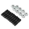 9Pcs M10x1.25 Turbo Studs Lock Nuts Kit Car Vehicle Accessory Fit for Mitsubishi