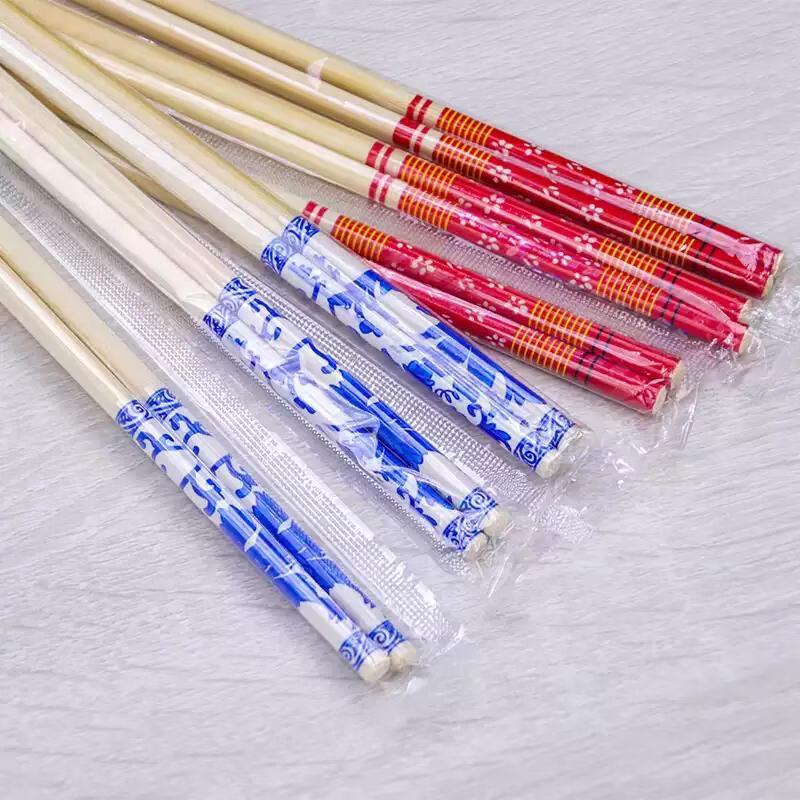 Yicang Individually Wrapped Blue & White Porcelain Bamboo Chopsticks (100 Pairs)