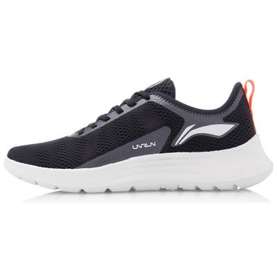 Li Ning Future Run Bequemes Gewebe Rutschfest Abriebfest Niedrig geschnittene Laufschuhe Unisex Schwarz ARBQ005-2