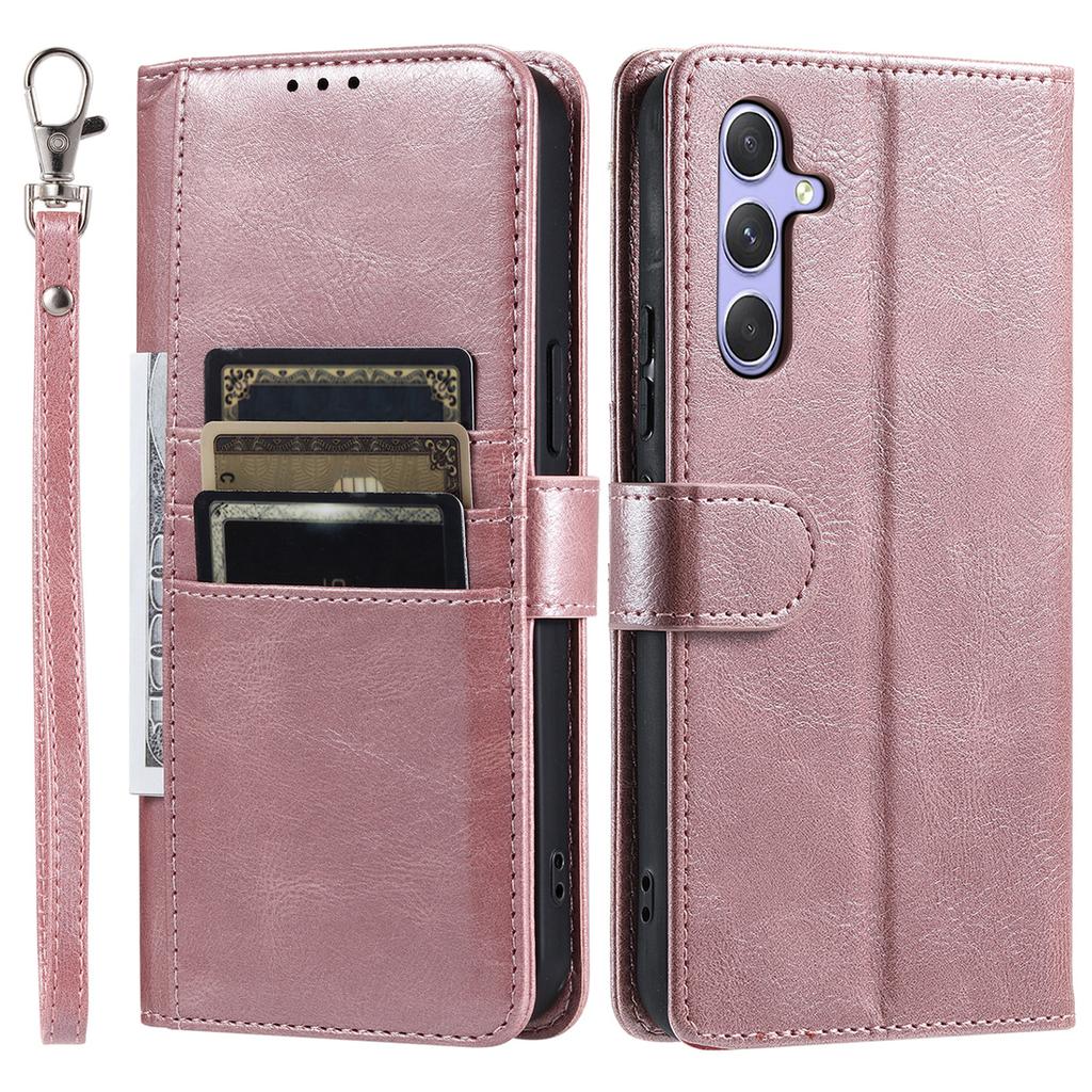 013 Style For Samsung Galaxy A36 5G Case PU Leather Anti-Fall Phone Cover with 6 Card Slots