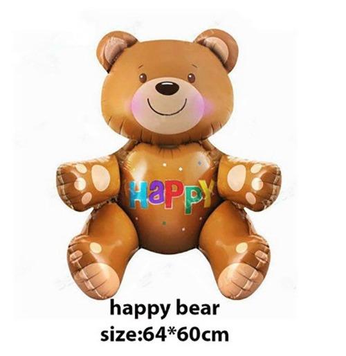 Love Heart Bear Foil Balloons Happy Birthday Valentine’s Day Party Decor Air Helium Globos Wedding Decorations Kids Toys Balloon