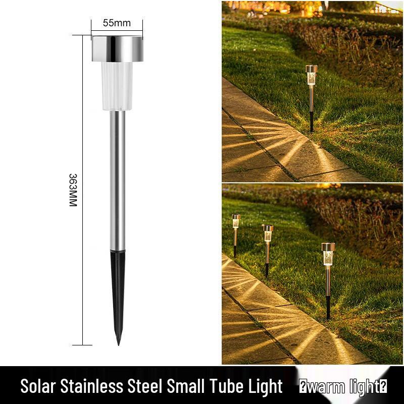 Solar Powered Stainless Steel Outdoor Lawn Lights