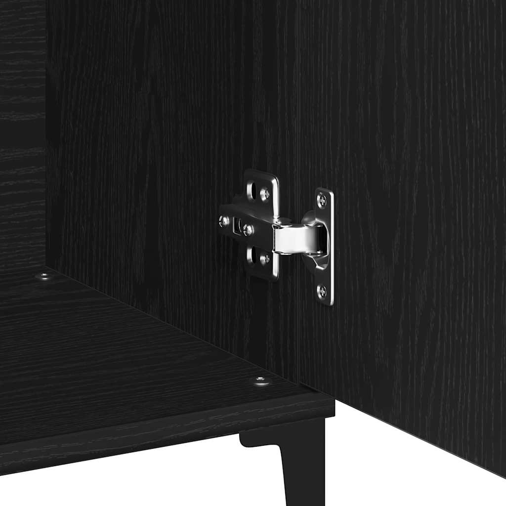 Sideboard in Black Oak Look 104 x 35 x 70 cm Engineered Wood