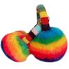 Unisex Winter Cute Rainbow Earmuffs For Kid Warm And Anti-freeze Movable Ear