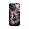 Sternen-Schmetterlingsmuster Glas Handyhülle Geeignet für iPhone 17 16 15 14 13 12 11 Pro/Max/Plus Sturzfest und Stoßfest