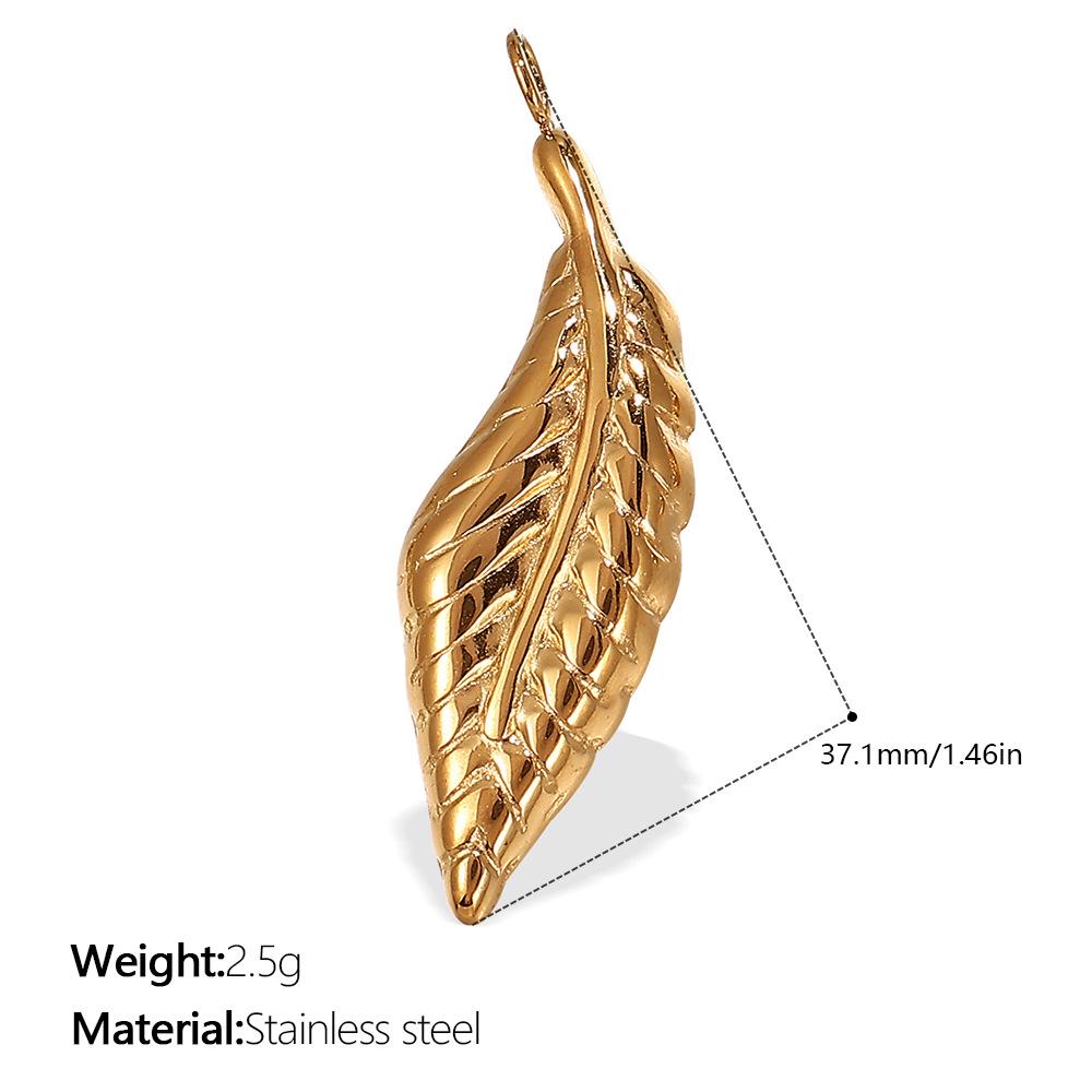 18K Gold-Plated Stainless Steel Beach-Style Pendant Necklace