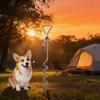 Outdoor Zink-Chrom Hundespieß mit einziehbarer Leine für Haustiertraining und Sicherheit im Garten