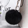 Car Women handBag Key Chain Fashion Pearl Chain Crystal Bottle Bow Pompom Keychain Fluffy Puff Ball Keychains Jewelry