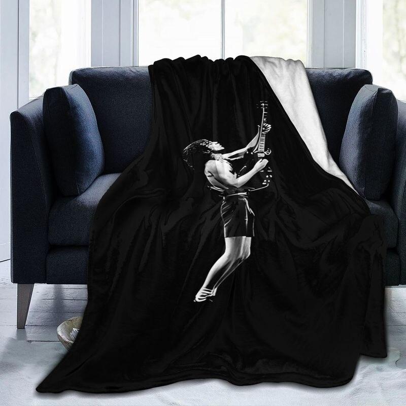 Nová 3D tištěná deka AC/DC Rock Band, měkká flanelová přikrývka, teplá sherpa deka pro všechna roční období, na postele, pohovku, do kanceláře