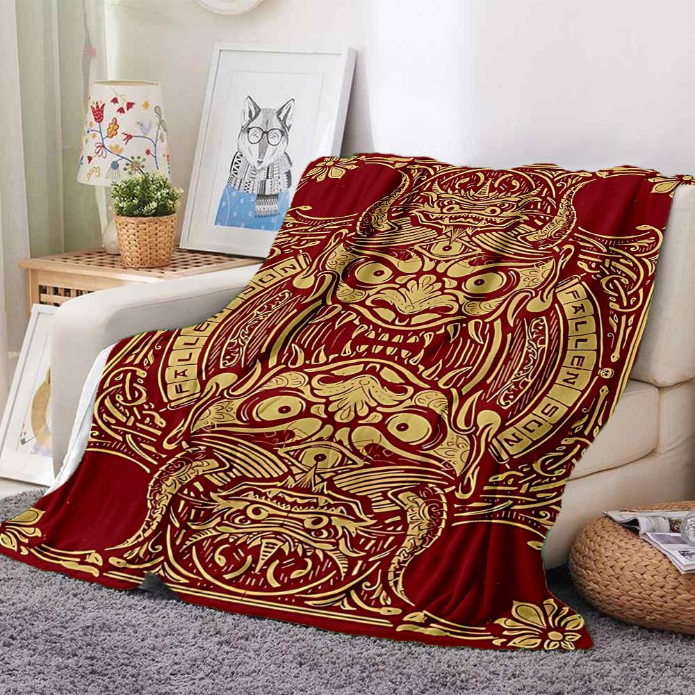 1 Stück Verzierte Maske Decke Leichte Decke Überwurfdecke für Sofa, Bett, Reisen, Camping, Wohnzimmer, Büro, Couch, Stuhl yy251010045