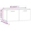 Wall Mounted Cabinet in Smoked Oak Finish 80 x 35 x 36.5 cm Particleboard