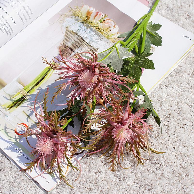 Nordic Ins Style 3-Head Foreign Parsley Imitation Flowers Home Decoration Wedding Photography Soft Decor Design Flowers