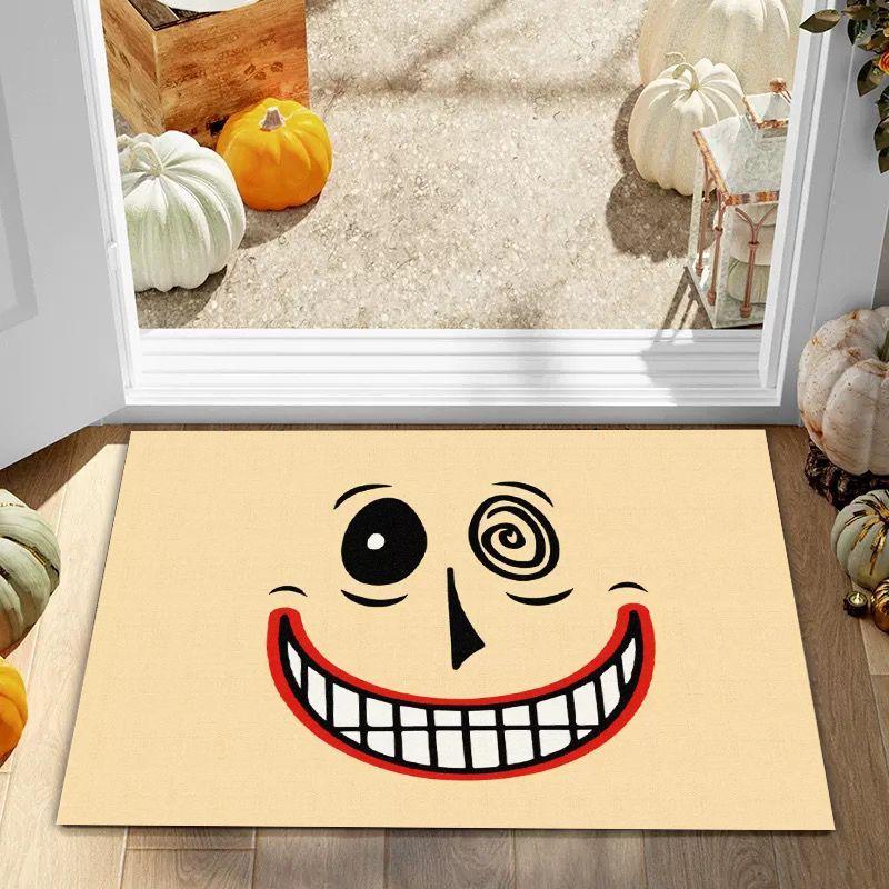 Minimalist Halloween Doormat, Anti Slip and Absorbent Carpet, Washable and Stain Resistant Floor Mat for Home Decoration