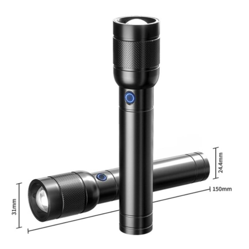 5000LM High Power LED Flashlight, USB Rechargeable,Zoomable, Long Range Up To 300M, Bright Torch for Emergency, Home, Camping, Outdoor Adventures