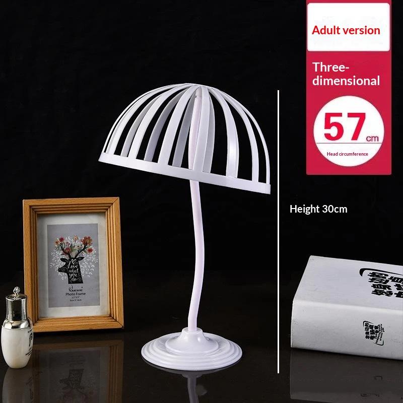 PP Hut-Ausstellungsständer Perücken Hut Kappe Aufbewahrungsregal Kein Bohren Mehrzweck-Kappenhalter Für Perücke Baseballkappe Aufbewahrung Heim-Shop-Dekor