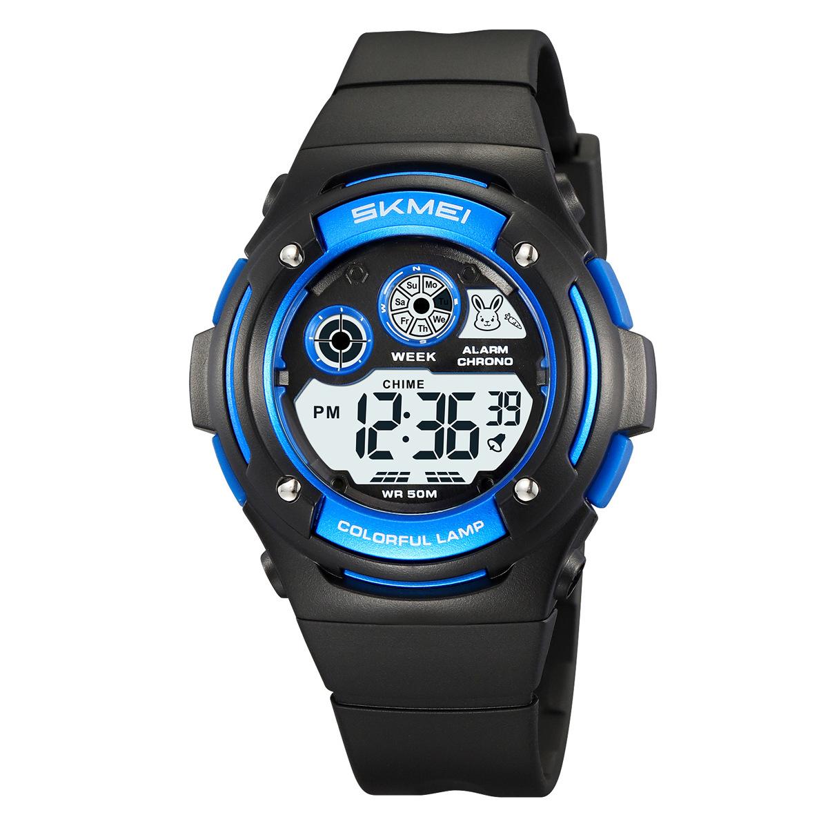 Детские электронные часы для подростков, многофункциональные водонепроницаемые электронные часы для студентов, спортивные часы с подсветкой для активного отдыха