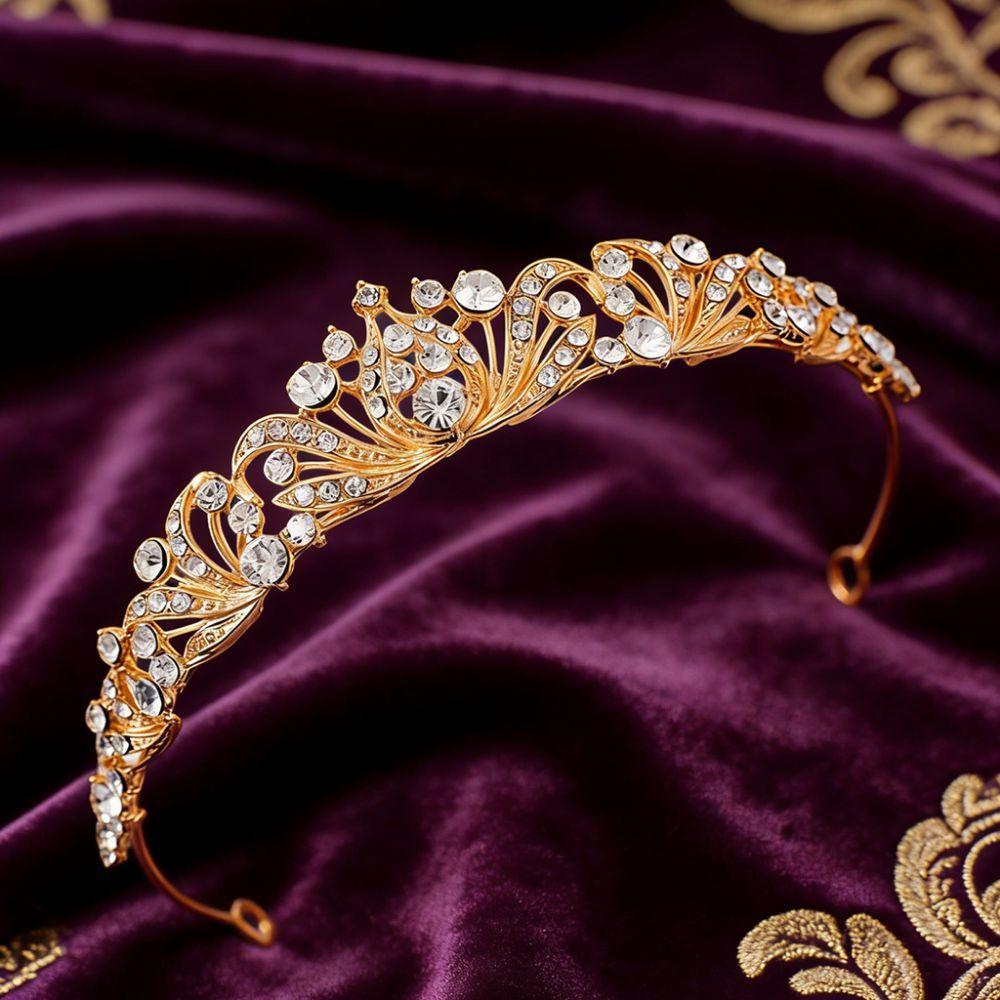 Elegant Princess Tiaras Crystal Wedding Crown Metal Headbands Bride Crowns Celebrations