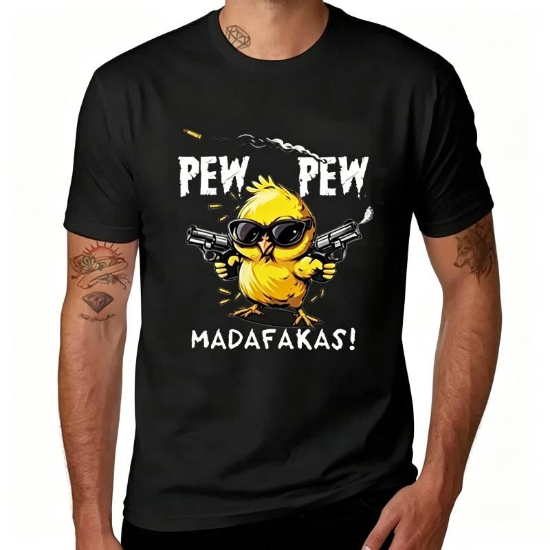 Funny Pew Pew Madafakas Chick Tshirt Humor Graphic Short SleeveTee for Unisex Unisex Pew Madafakas Streetwear