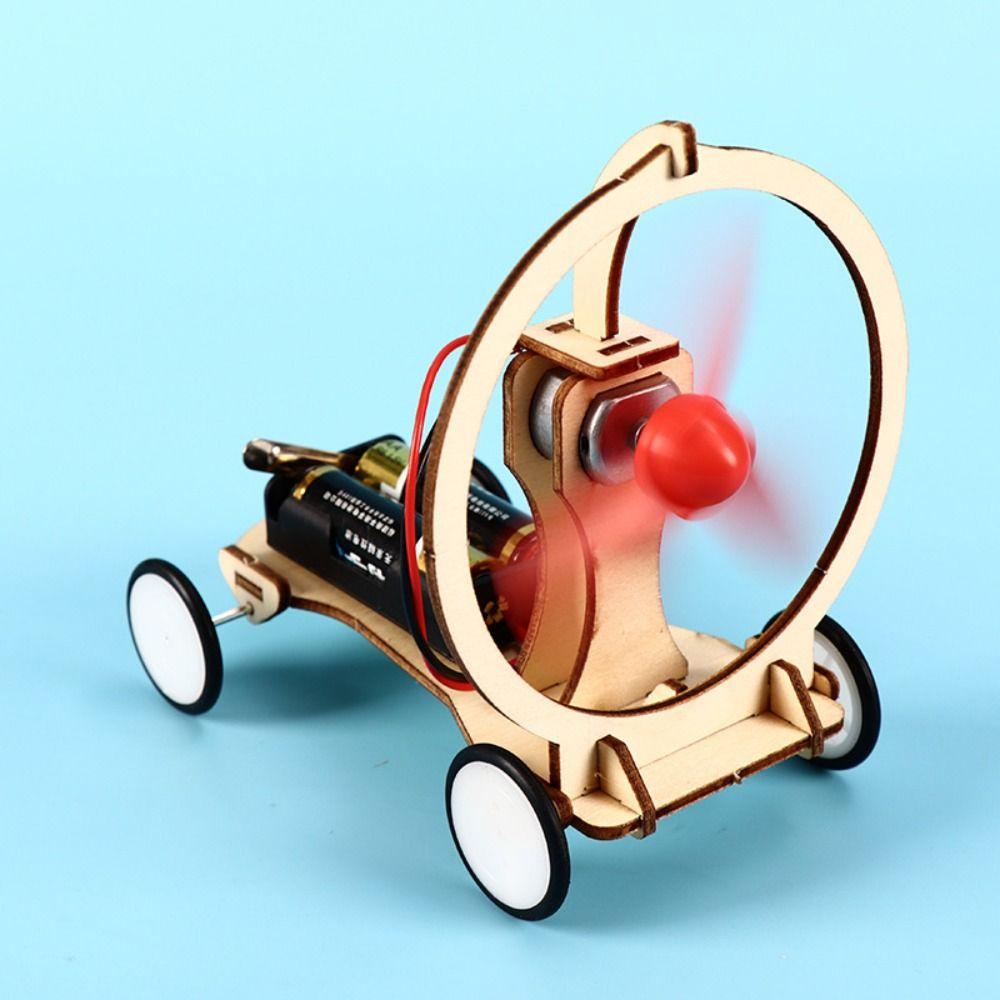 DIY Kits STEM Electric Wind Car Scientific Science Experiment Toy Premium Wind Power Car  Kids