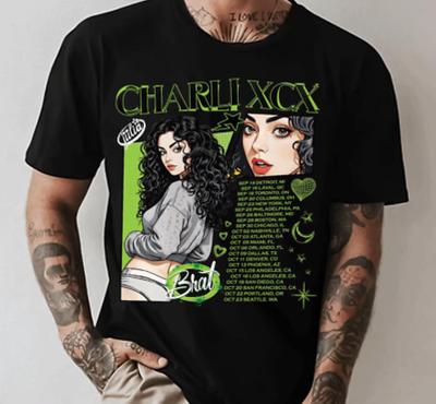 NEW Charli Xcx Tour Shirt Black Cotton Unisex All Size S-5XL Gift Friend HRO83 Unisex T-Shirt Graphic Tee