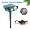 Ultrasonic Cat Deterrent Solar Powered Deterrent Device with Motion Sensor 110-Degree Wide Coverage IPX4 Waterproof Animal Repeller