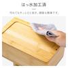 SUGGEST Bamboo Toilet Paper Stand with Storage Box, Freestanding Toilet Paper Holder, Simple and Stylish Design.