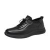 Red Dragonfly Men's 2025 Slip-On Leather Sports Shoes - Comfortable, Non-Slip, Waterproof Travel Shoes in Black