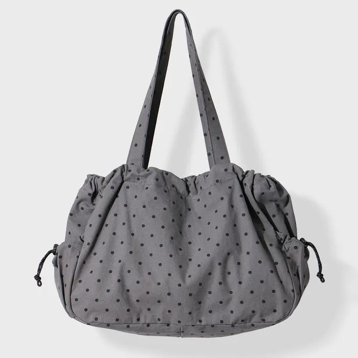 Newbie Shoulder Bag _ Dot Dark Gray