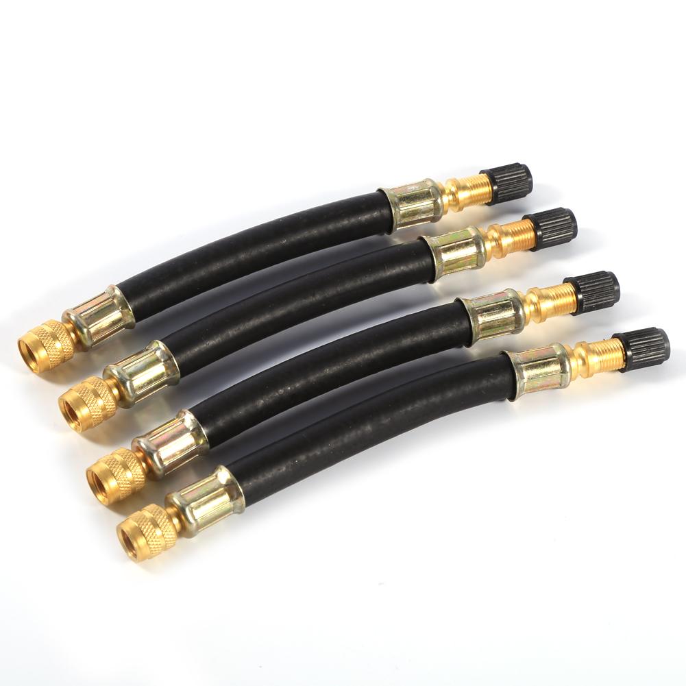 

4x 140mm Flexible Tyre Valve ExtensionTire Wheel Truck Transit Adaptor Clamps белый