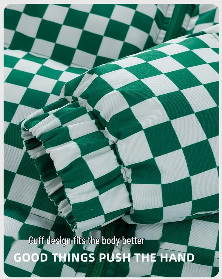 Unisex Gruba Bawełniana Kurtka Zimowa z Kołnierzem Stojącym - Luźny Krój dla Par