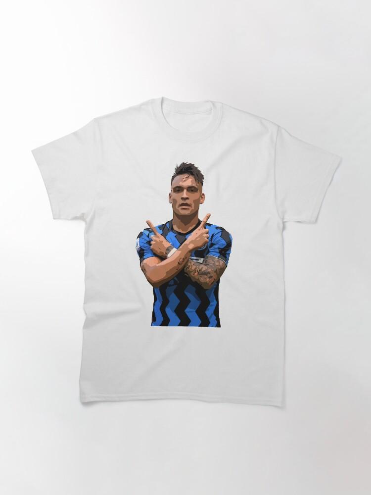 Camiseta de Algodón con Gráfico Deportivo Clásico Inspirada en Lautaro Martínez para Regalo Unisex de Aficionado al Fútbol