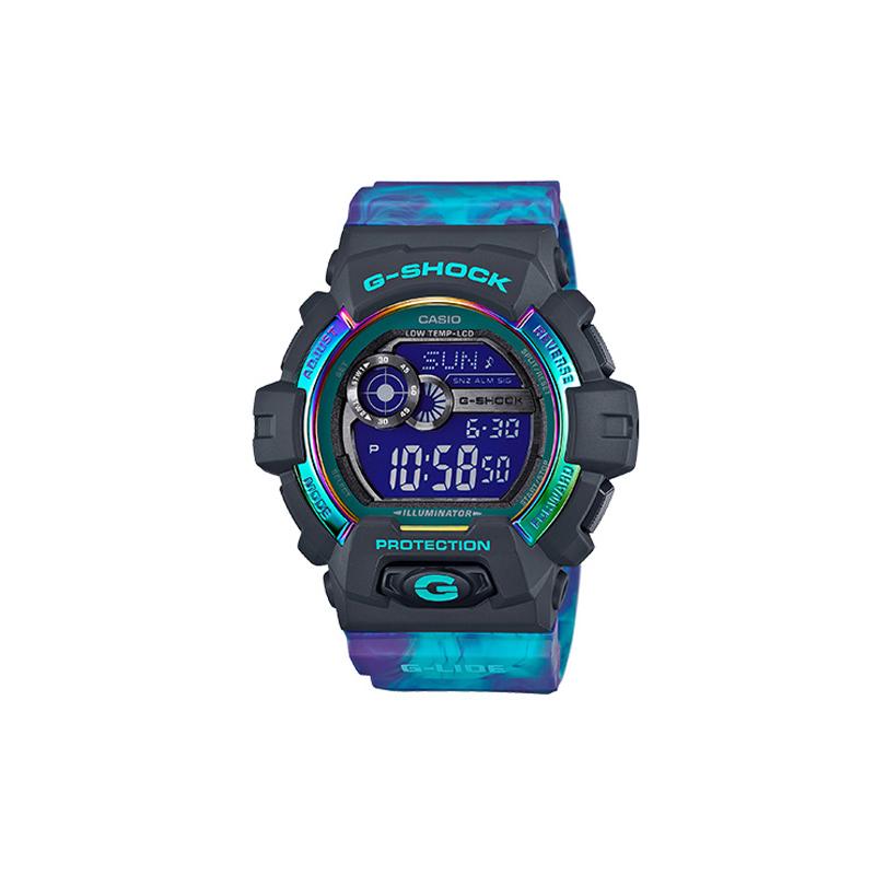 

Casio G-LIDE series G-LIDE series 200 meters waterproof quartz movement resin strap Japanese and Korean watch unisex blue dial GLS-8900AR-3PR синій
