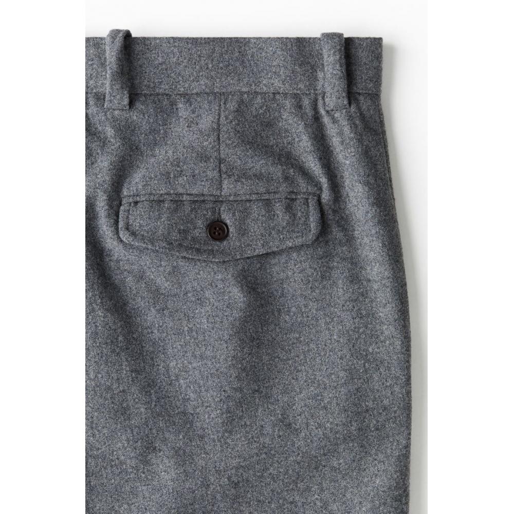 H M Felted Pants Regular Fit Grey