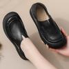 Fashion Original Natural Leather Shoes for Women Vintage Comfort Round Toe Buckl Flats Woman Slip On Orthopedic Loafers Ladies Moccasins