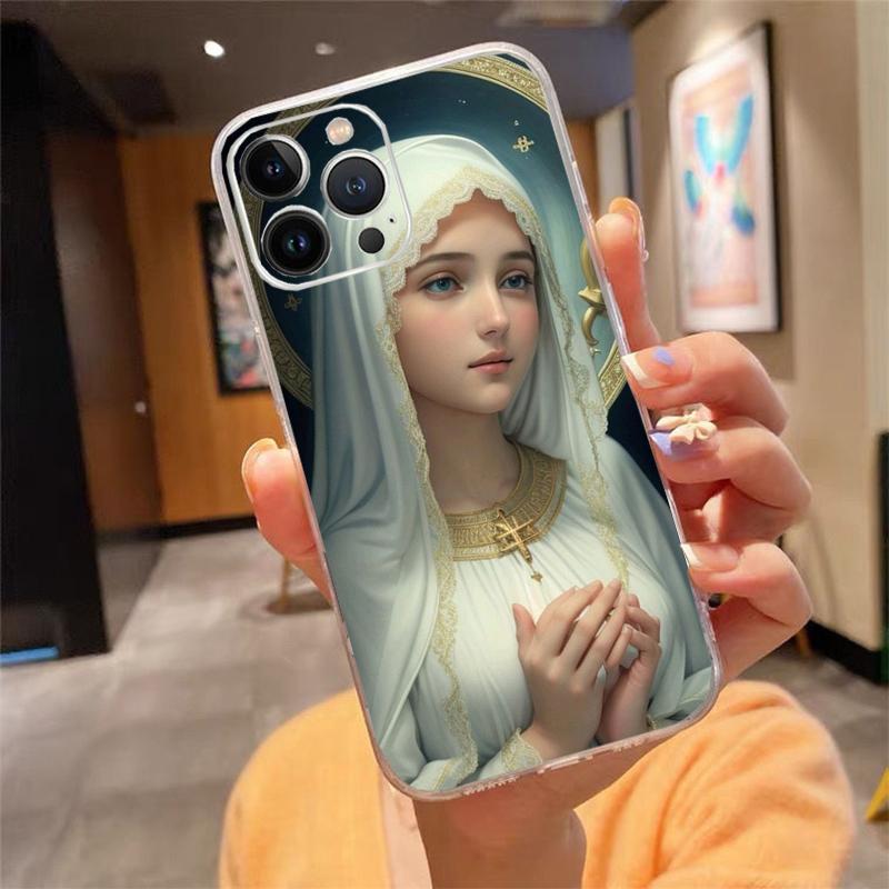 Virgin Mary Phone Case For Iphone 15 14 Pro Max 13 12 11 Pro Max XSMax XR 12 13 Mini 14 Plus