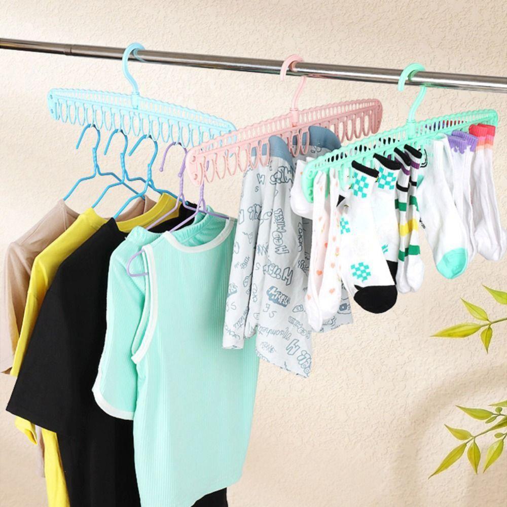 3PCS/Set Windproof Clothes Drying Hanger Non-slip Socks Hanger Rotatable Drying Rack  Clothes Shops