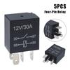 5pcs Car Relay With Strong Conductivity - Waterproof And Flame Retardant Car Relay Automotive