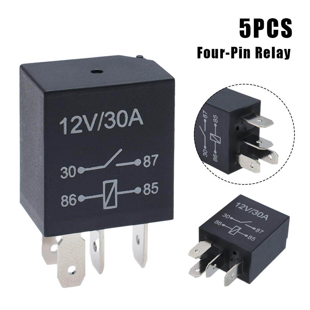 5pcs Car Relay With Strong Conductivity - Waterproof And Flame Retardant Car Relay Automotive