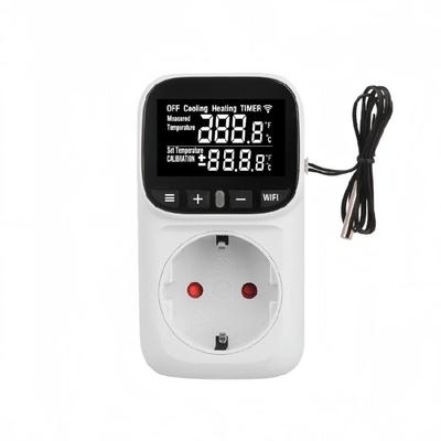 Heating Cooling Thermostat With Timer Switches Digital Temperature Controllers Socket Plugs In Thermostat Outlet