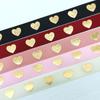 10 Meters/roll 1Cm Hot Stamping Peach Heart Ribbon Love Ribbons Valentine's Day Packaging Handmade Gift Packaging Decoration New