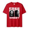 Rapper Lil Wayne FREE WEEZY Graphic T Shirt Men's Hip Hop Vintage Gothic Tees Cotton Oversized Y2K Top