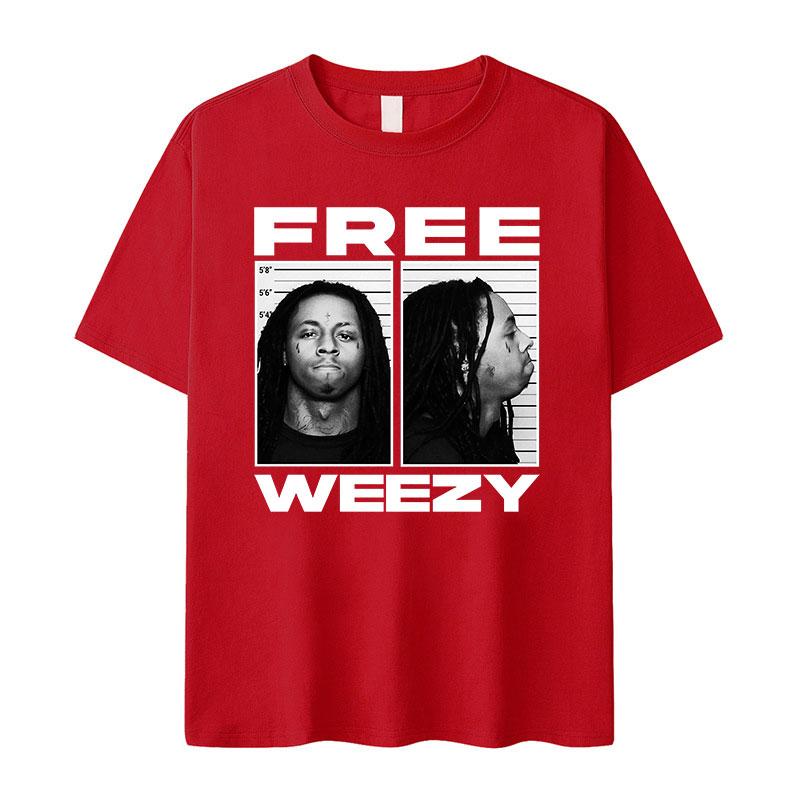 

Rapper Lil Wayne FREE WEEZY Graphic T Shirt Unisex s Hip Hop Vintage Gothic Tees Cotton Oversized Y2K Top Trend Summer Streetwear S