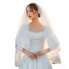 Wedding Lace Bridal Down Bridal Veil with Beautiful and Stylish for and Parties DRASAWEE(JP) Veil, Veil, Two-Tiered Comb, Weddings, Photoshoots,