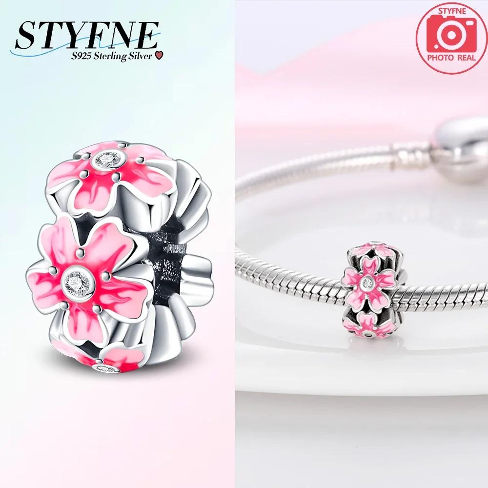 Authentic copper Flowers Pink Hearts Zircon Butterfly Green Dragonfly Charm Bead Charms Bead Compatible With Bracelets Diy Valentines Day Fine Gift