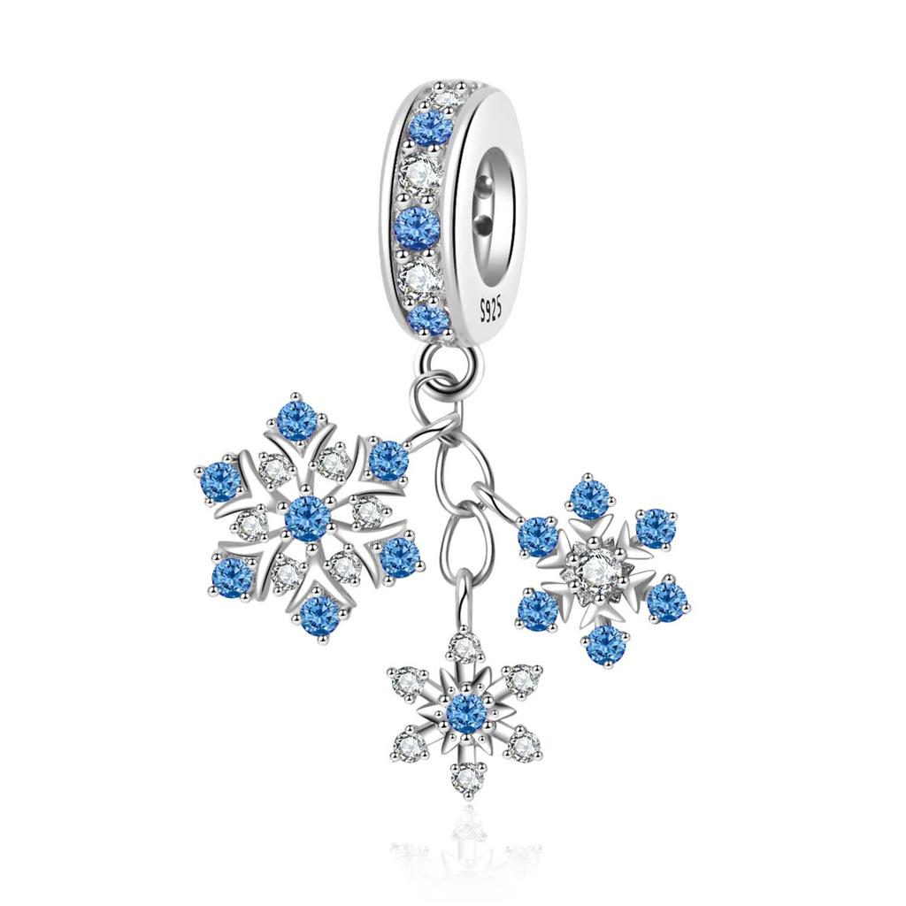 Orstarry 925 Silver Santa Claus Pendant Beads for Bracelet DIY Jewelry Trendy Christmas Gifts Party Charm